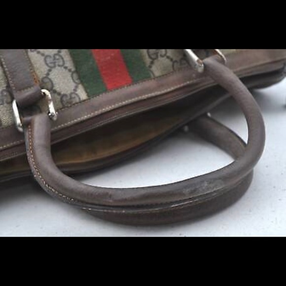 Gucci Boston Bag Web Sherry Line GG PVC - Picture 3 of 9